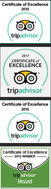 Trivadvisor Certificate of Excellence 2018